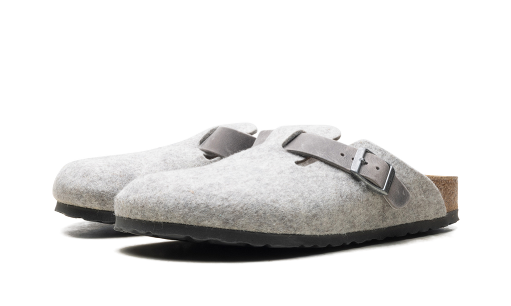 Boston Natural Leather-Felt "Light Grey - Narrow FIt" 1026163
