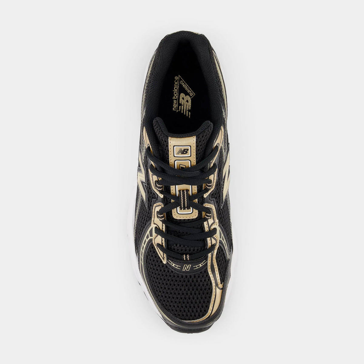 740 Mens Lifestyle Shoes (Black/White/Gold)