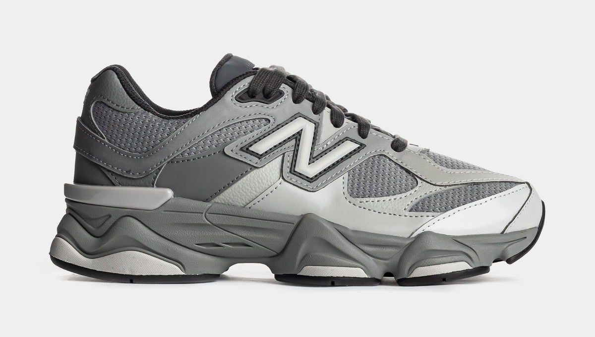 9060 Lace Grade School Lifestyle Shoes (Slate Grey/Harbor Grey)