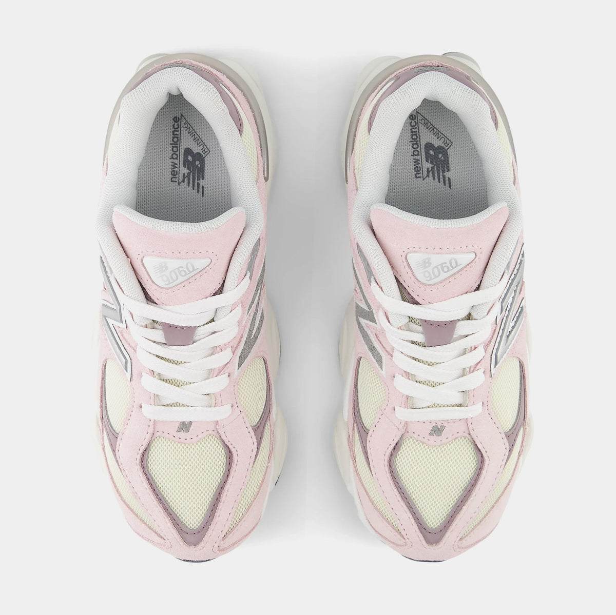 9060 Grade School Lifestyle Shoes (Pink/White)