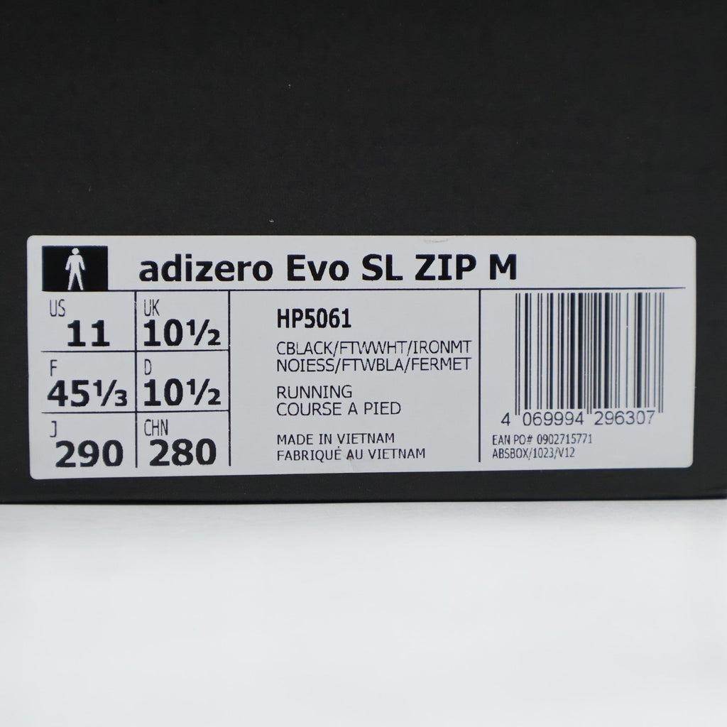 HP5061 adidas Adizero Evo SL Zip Lightstrikepro "Core Black/Cloud White" (Men's)