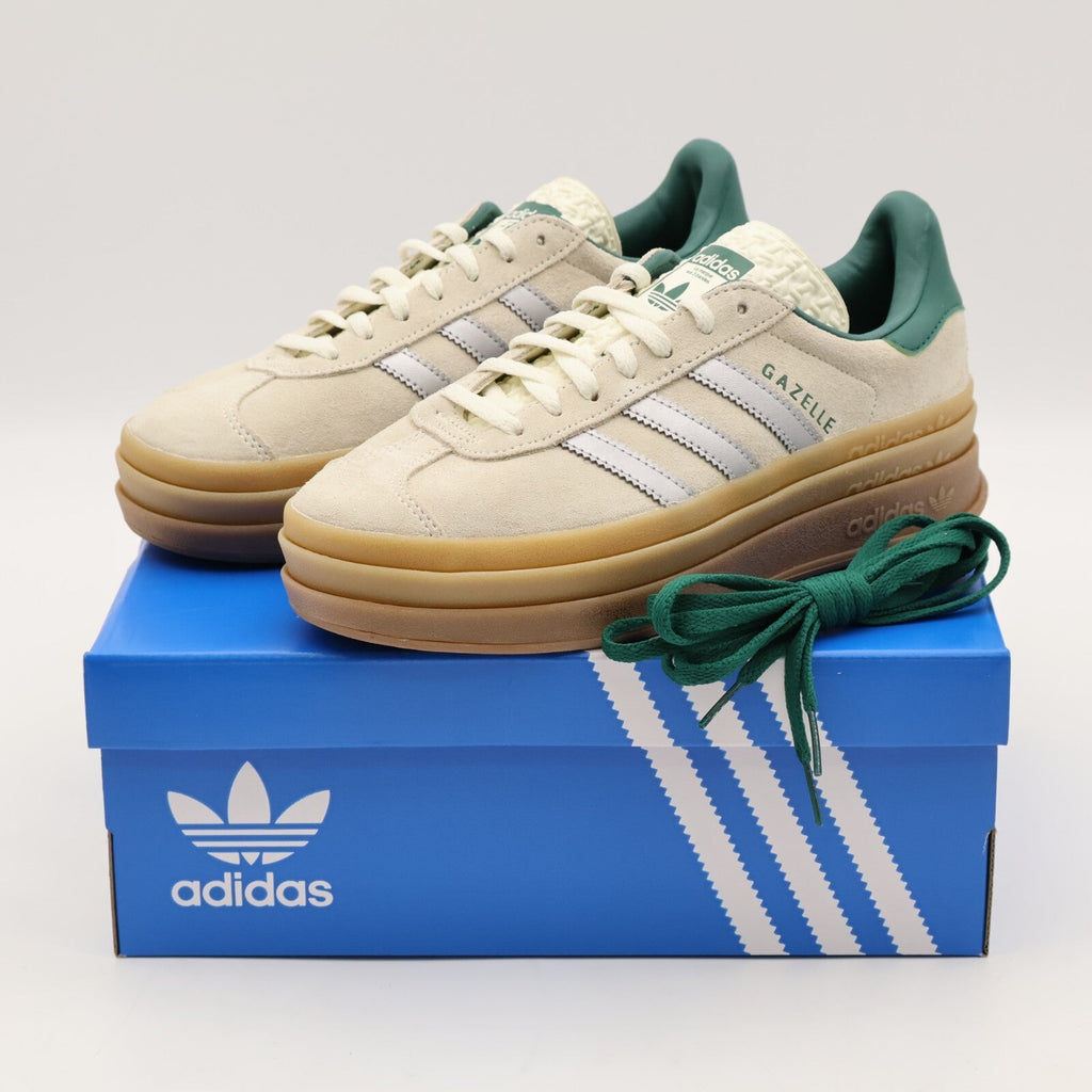 JI0328 adidas Originals Gazelle Bold Off White Silver Metallic College (Women's)