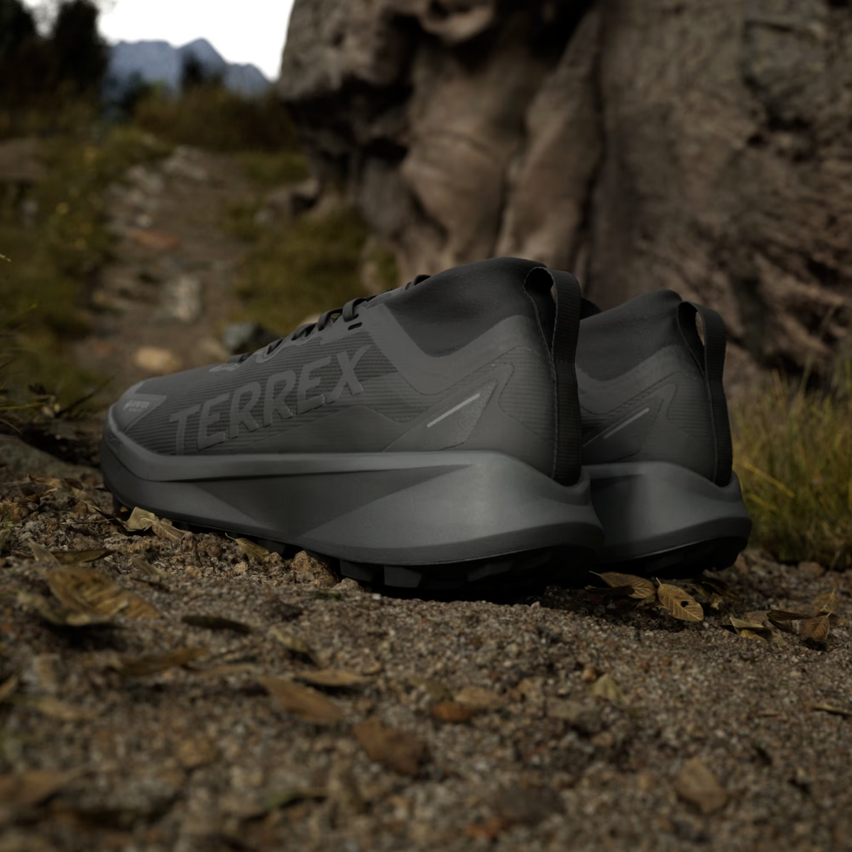 JR5240 adidas Terrex Agravic GORE-TEX Trail Running Core Black Grey Six (Men's)