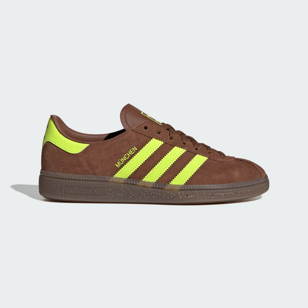 JS3996 adidas Originals Munchen Preloved Brown Solar Yellow Gum (Men's)