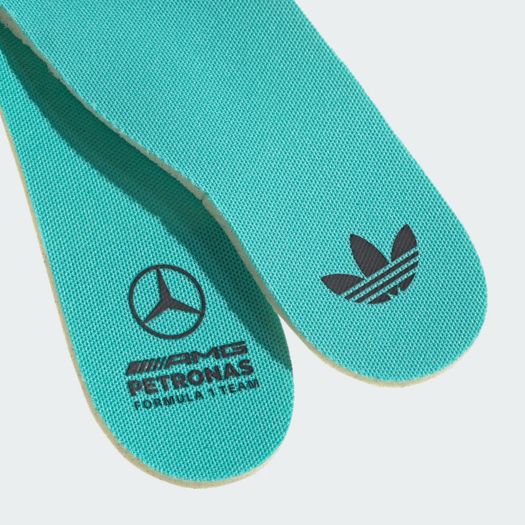 KJ1195 Mercedes AMG adidas Handball Spezial Core Black Semi Mint Rush (Men's)