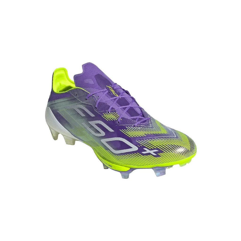 JS3211 adidas F50+ Firm Ground Boots Purple Rush Cloud White Lucid Lemon (Men's)