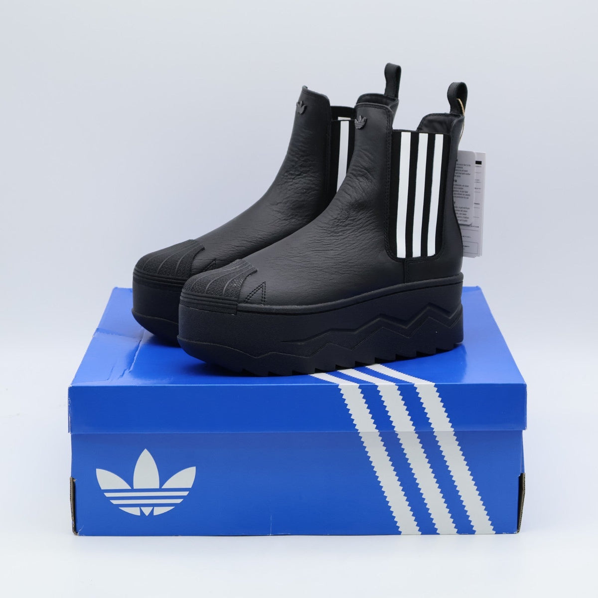 JQ6707 atmos pink adidas Originals Superstar PF Boots Black (Women's)