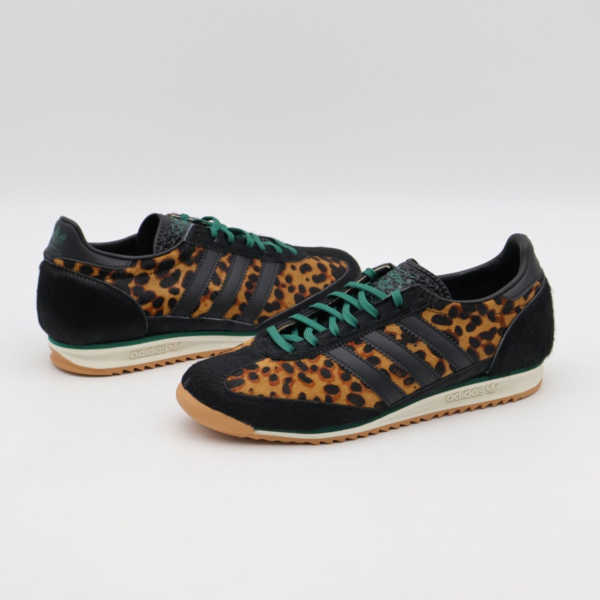 JI0187 adidas Originals SL72 OG Core Black Off White Collegiate Green (Women's)