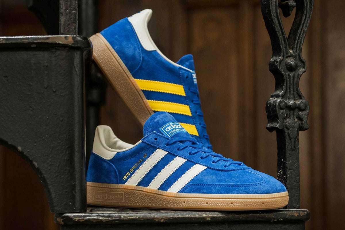 IH0130 adidas Originals Handball Spezial Made in Germany Blue Yellow Gum (Men's)
