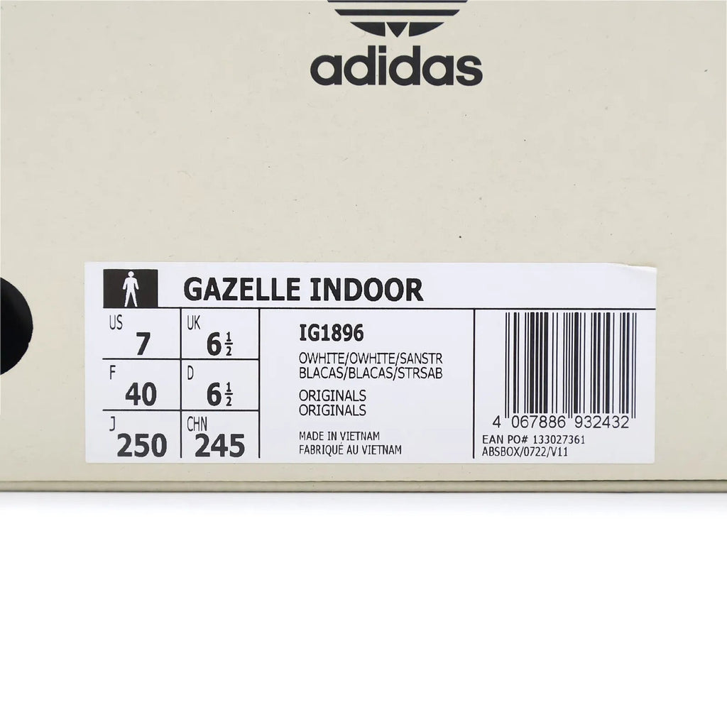 IG1896 FOOT INDUSTRY adidas Originals Gazelle Indoor Off White Sand (Men's)