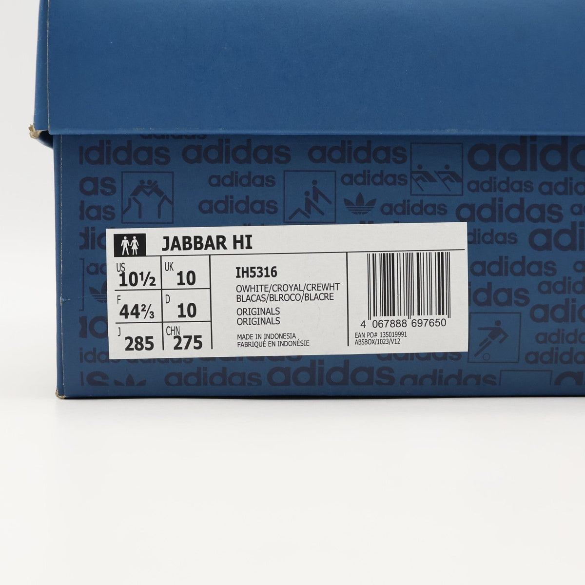 IH5316 adidas Originals Jabbar Hi Off White Collegiate Royal Cream White (Men's)