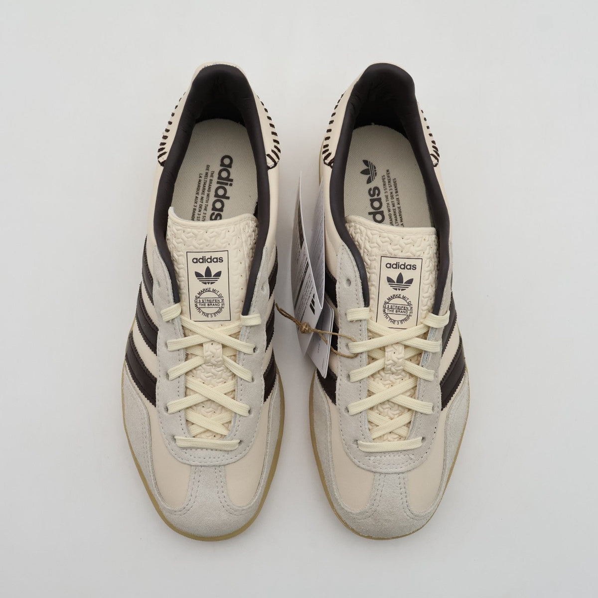 JQ1748 adidas Originals Gazelle Indoor Wonder White Dark Brown Gum Four (Men's)