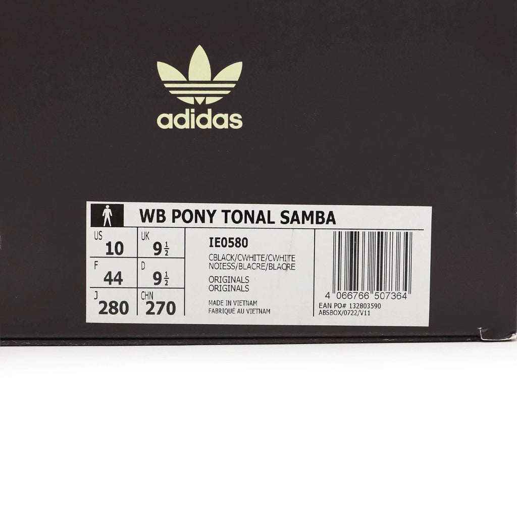 IE0580 Wales Bonner adidas Samba Pony Tonal Low Core Black Cream White (Men's)