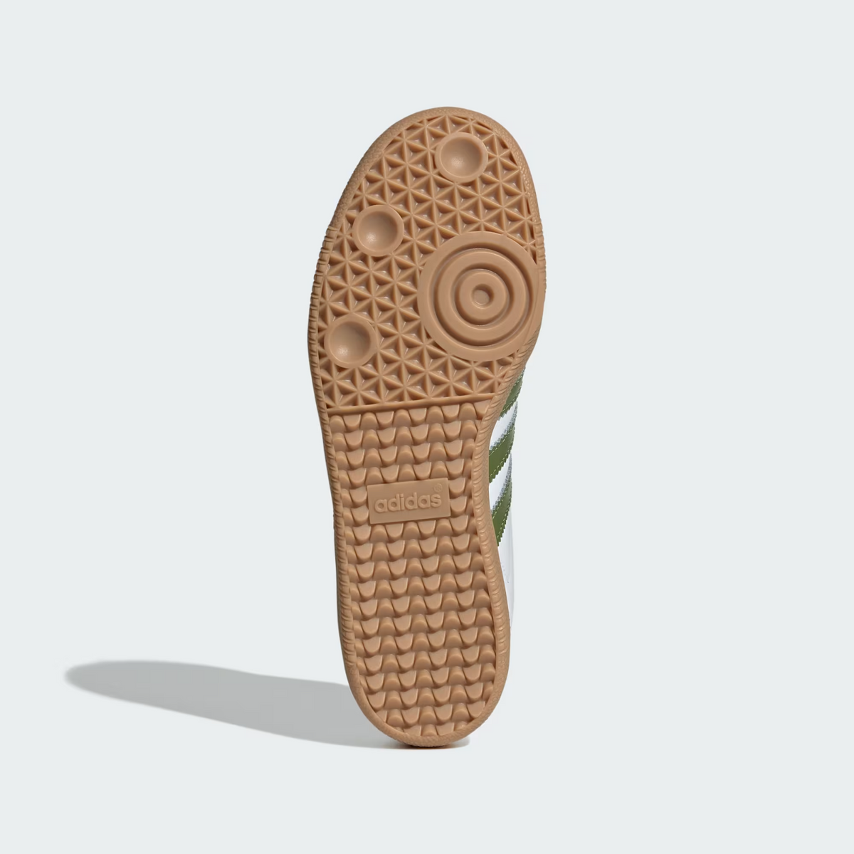 JS1352 adidas Originals Samba OG Foot Wear White Tech Olive Gum (Men's)