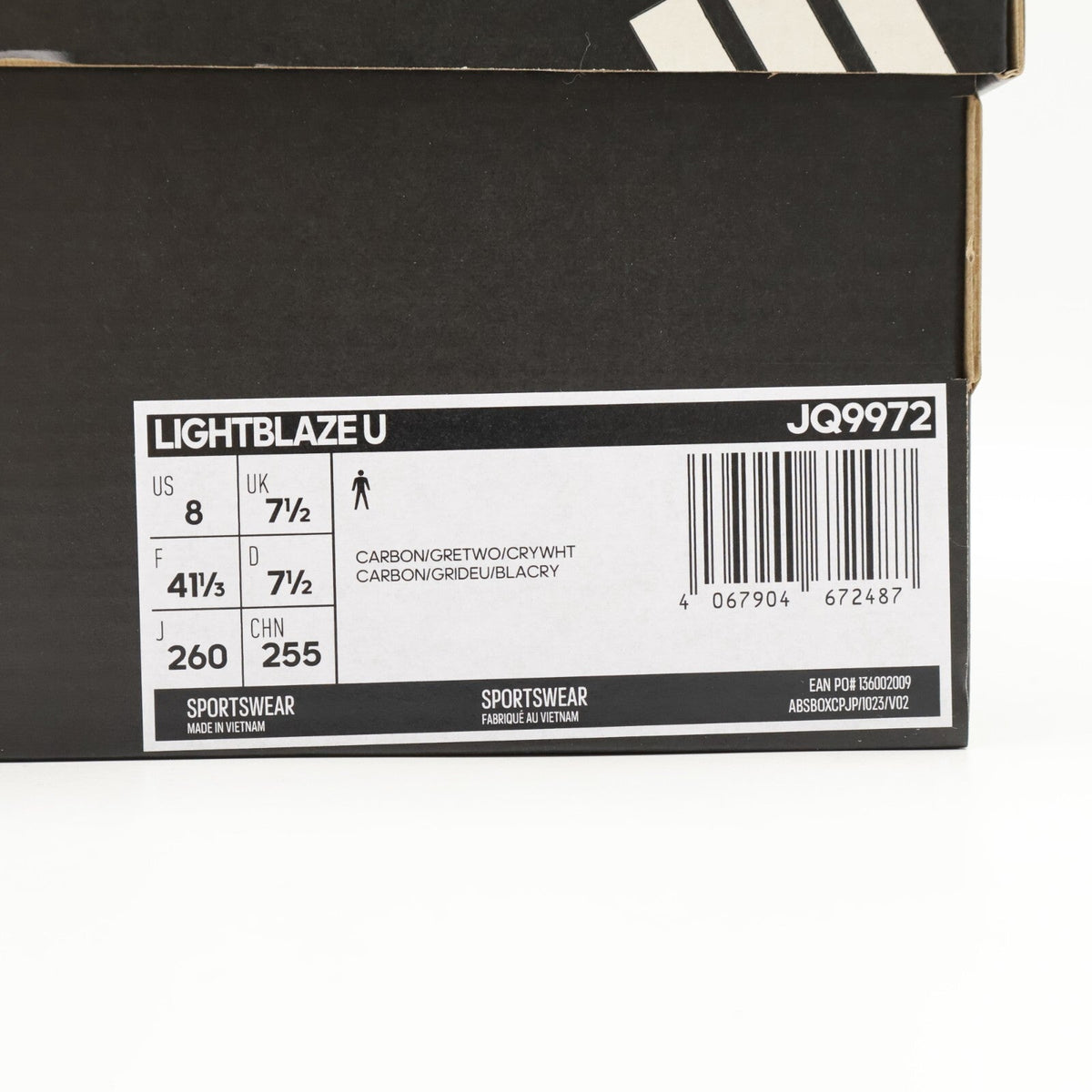 JQ9972 adidas Lightblaze Carbon Grey Two Crystal White (Men's)