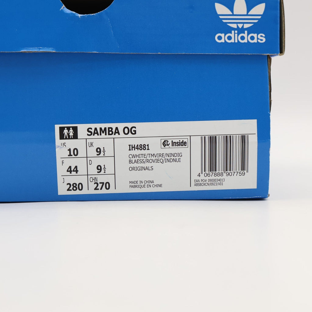 IH4881 adidas Originals Samba OG Core White Team Victory Red Night Indigo (Men's