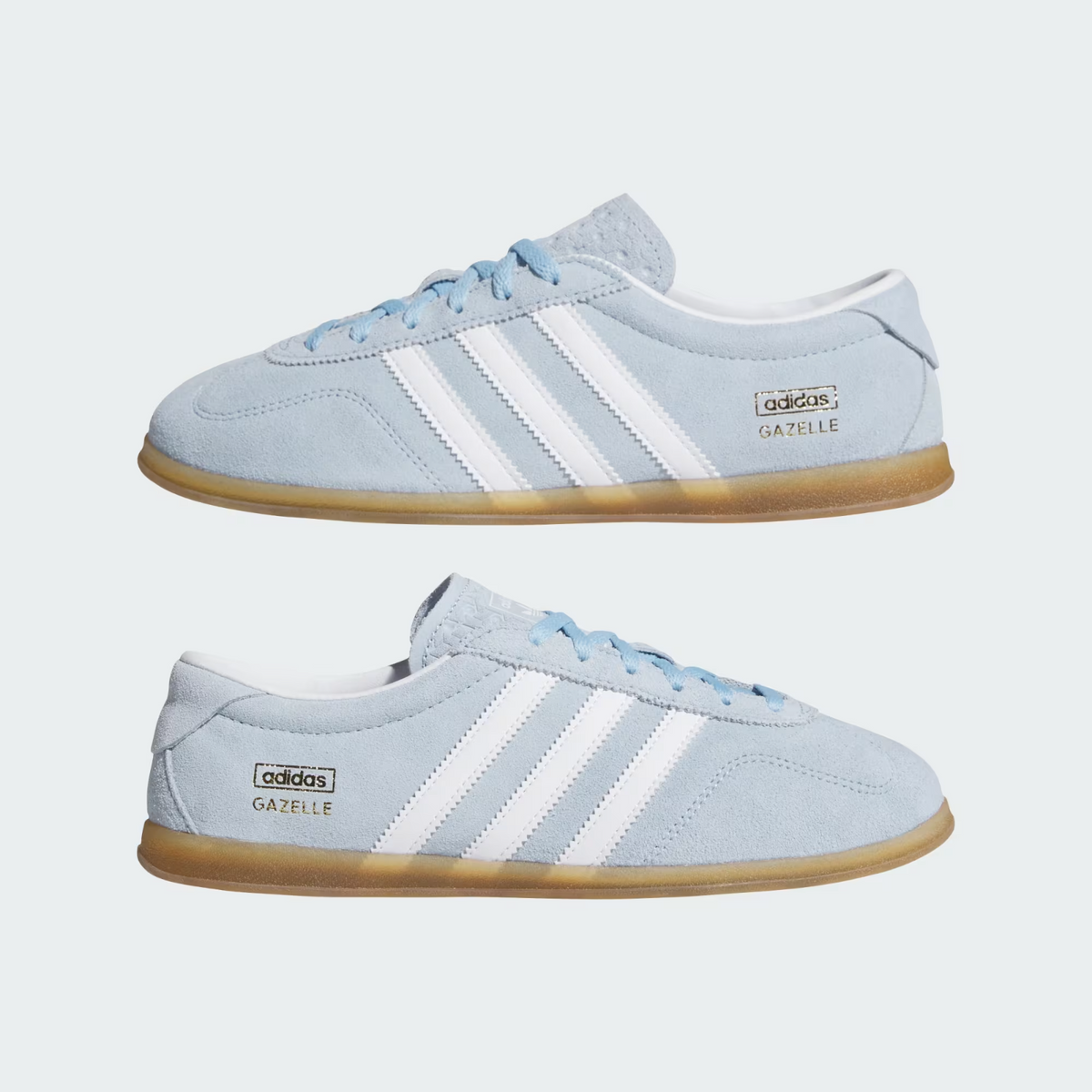 JR8893 adidas Originals Gazelle Low Pro Clear Sky Cloud White Gum (Women's)