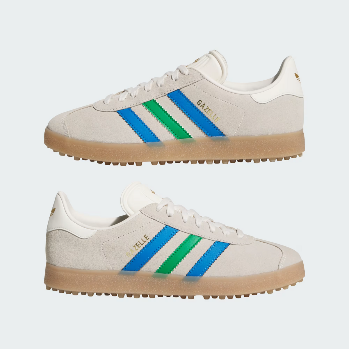 JI4165 adidas Originals Gazelle Spikeless Golf Chalk White Green Blue Bird (Men'