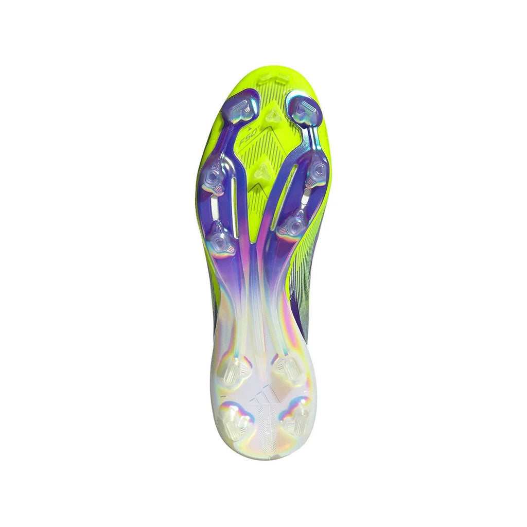 JS3211 adidas F50+ Firm Ground Boots Purple Rush Cloud White Lucid Lemon (Men's)