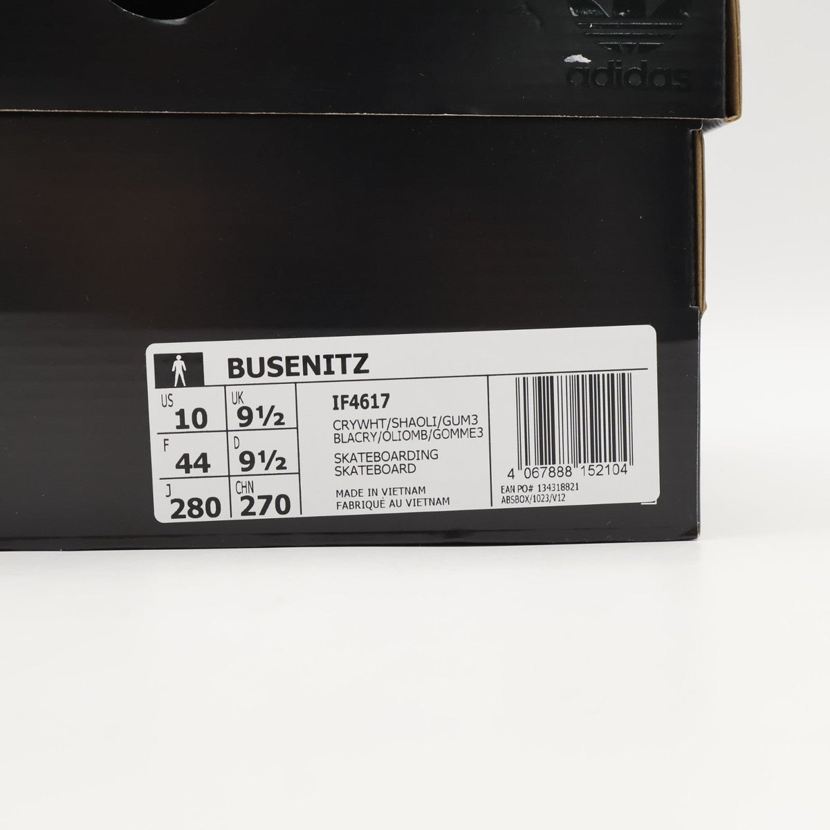 IF4617 adidas Skateboarding Busenitz Crystal White Shadow Olive Gum (Men's)