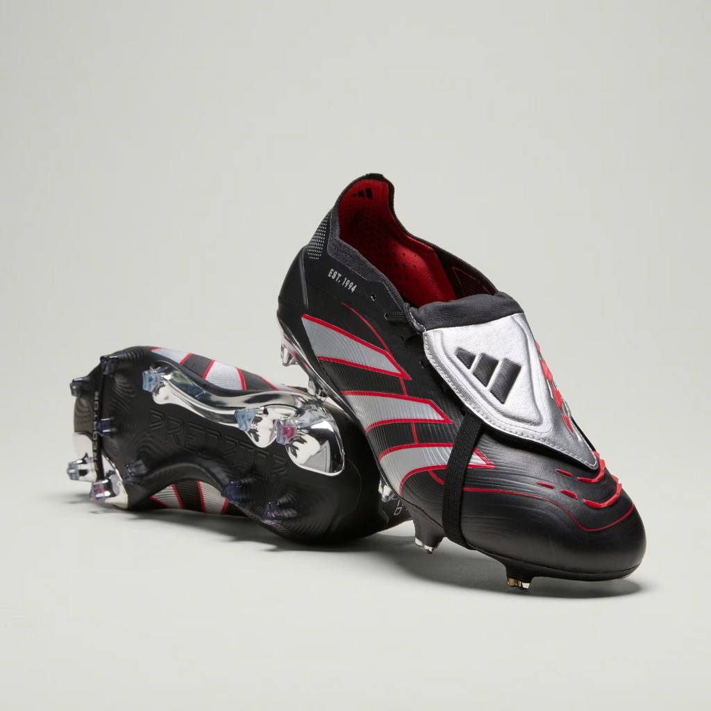 JS0563 adidas Predator Elite BSR Fold Over Tongue FG Core Black Silver (Men's)