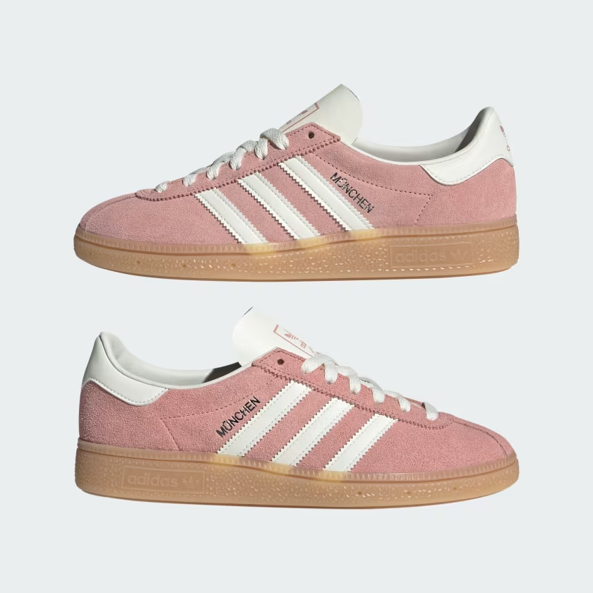 JS3992 adidas Originals Munchen Wonder Mauve Off White Silver Metallic (Men's)