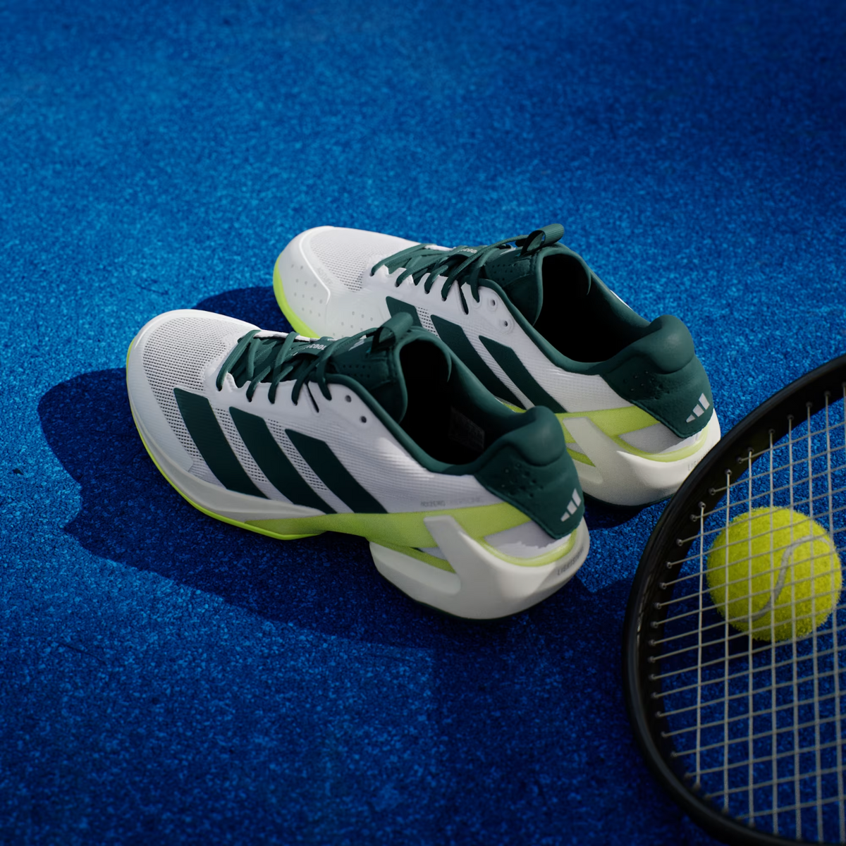JR2714 adidas Adizero Ubersonic 5 Tennis Cloud White Aurora Ivy  (Men's)