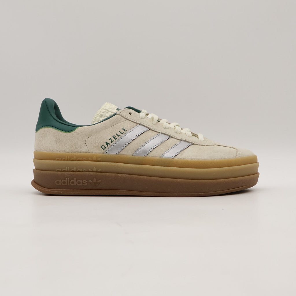 JI0328 adidas Originals Gazelle Bold Off White Silver Metallic College (Women's)