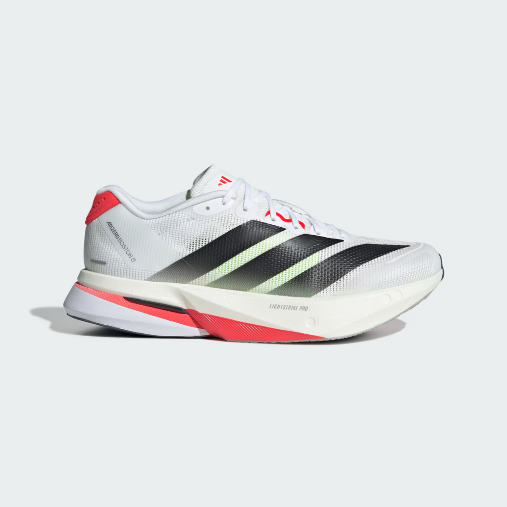 JS4934 adidas  Adizero Boston 13 Cloud White Core Black Lucid Red (Women's)