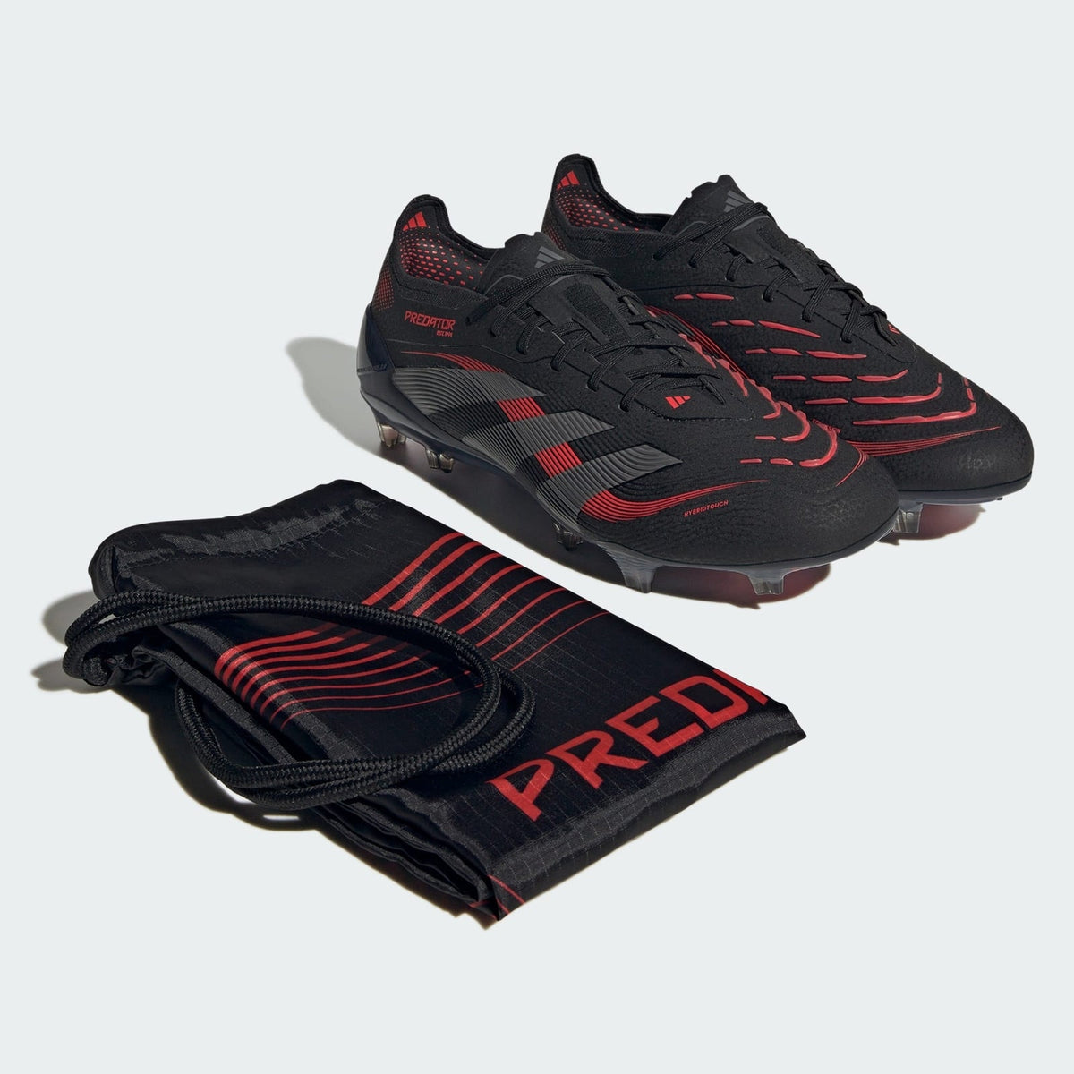 ID3878 adidas Predator Elite FG Core Black Grey Four Lucid Red (Men's)