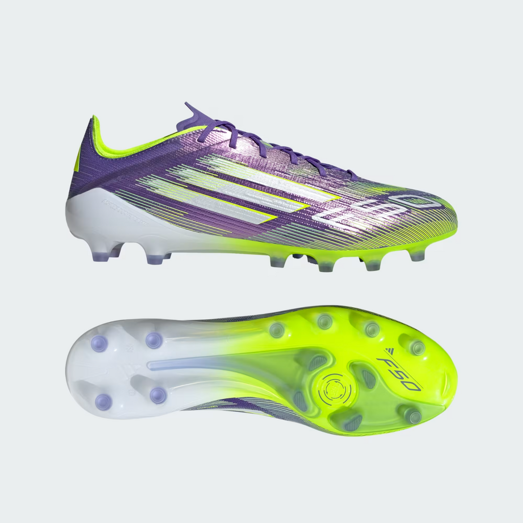 JH7638 adidas F50 ELITE AG Purple Rush Cloud White Lucid Lemon (Men's)