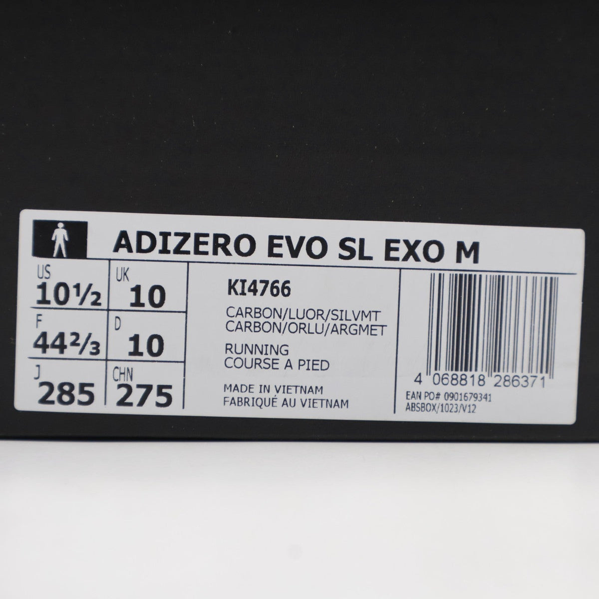 KI4766 adidas Adizero Evo Sl EXO Carbon Lucid Orange Silver Metallic (Men's)