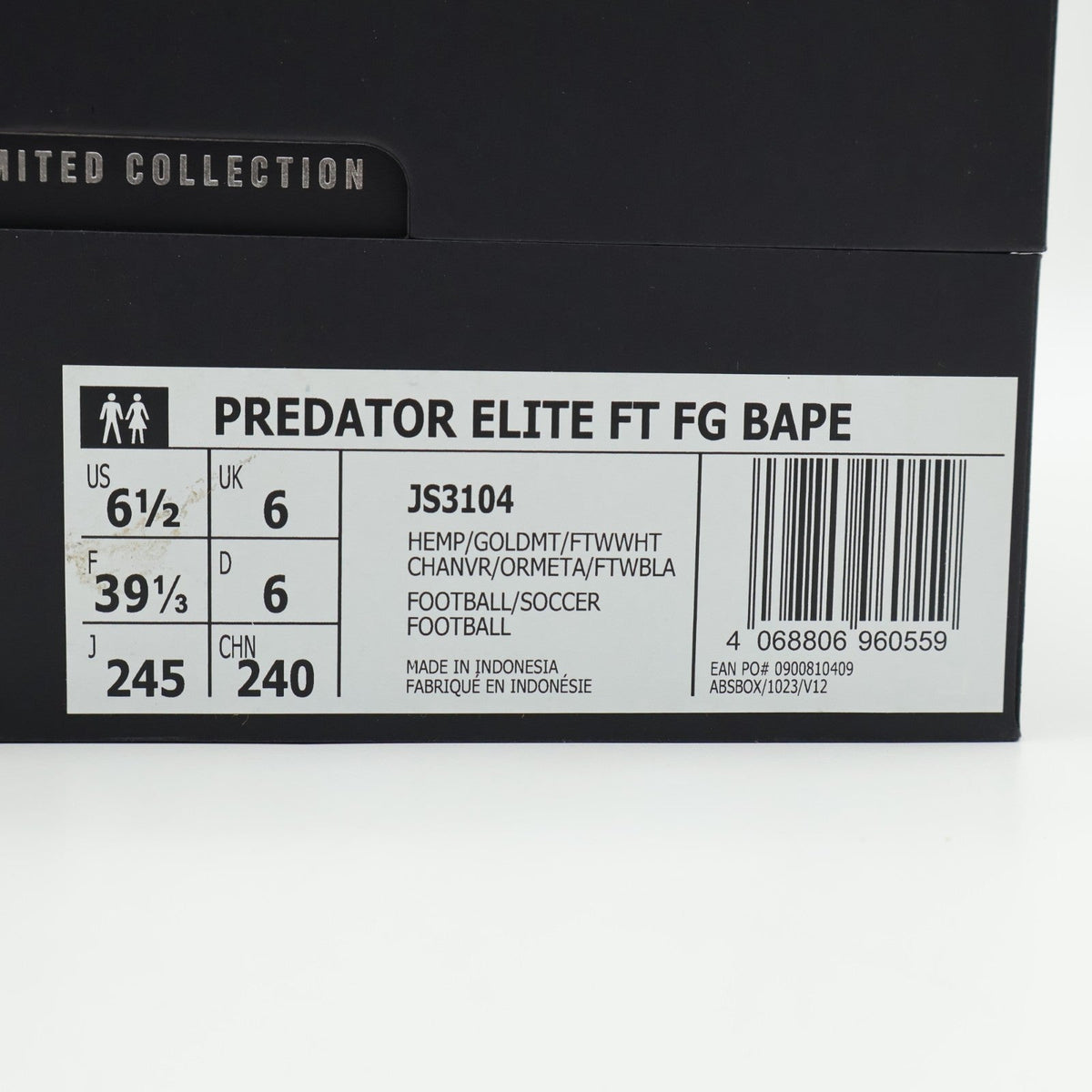 JS3104 A BATHING APE adidas Predator Elite FG Hemp Gold Metallic Cloud (Men's)