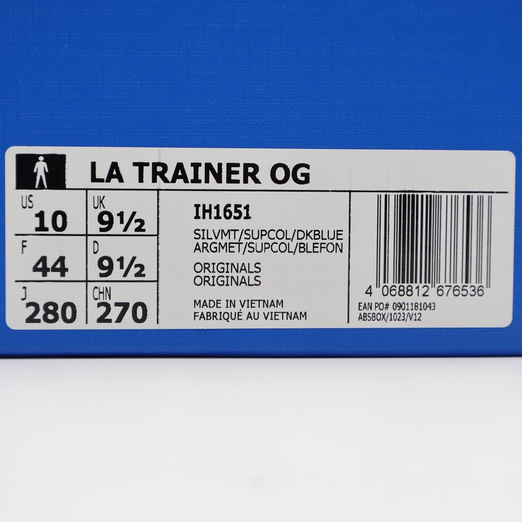 IH1651 adidas LA Trainer OG Silver Metallic Supplier Colour Dark Blue (Men's)