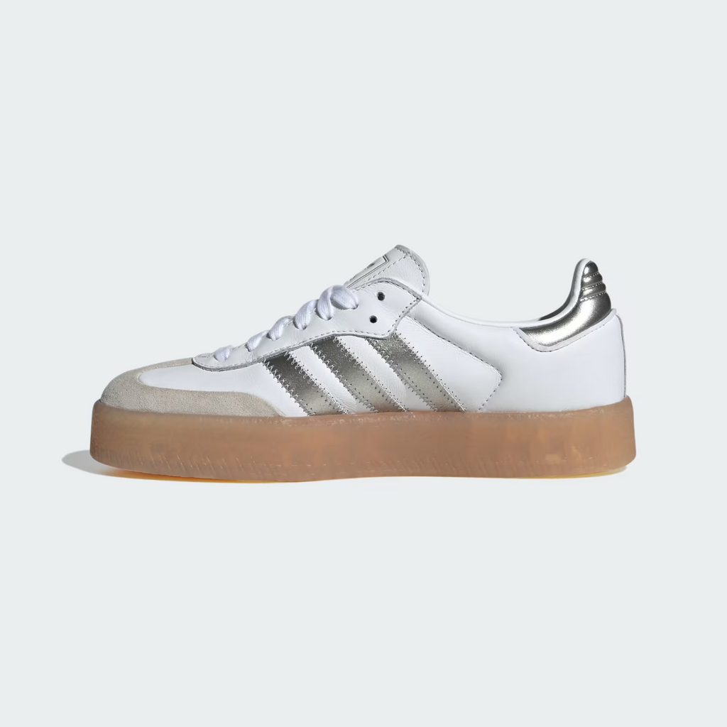 JS3943 adidas Originals Sambae Cloud White Silver Metallic Gum (Women's)