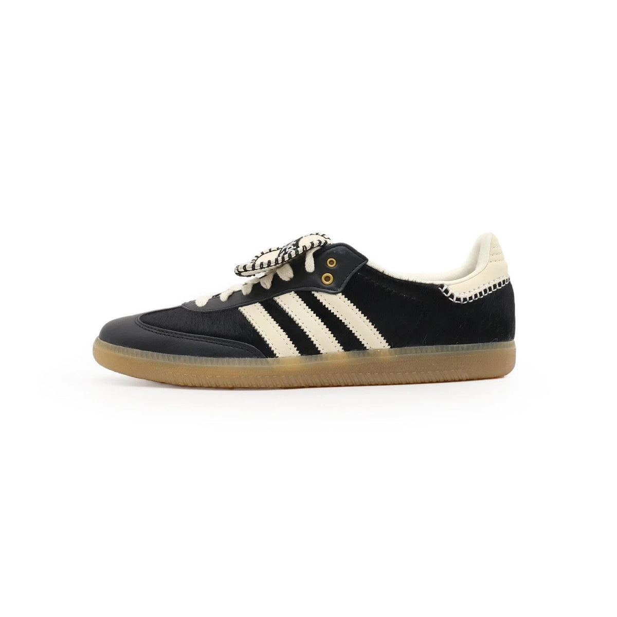 IE0580 Wales Bonner adidas Samba Pony Tonal Low Core Black Cream White (Men's)
