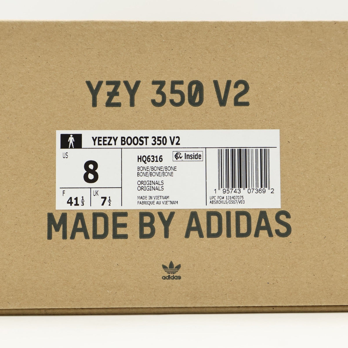 HQ6316 adidas Yeezy Boost 350 V2 Pure Oat Bone White Cream Ivory (Men's)