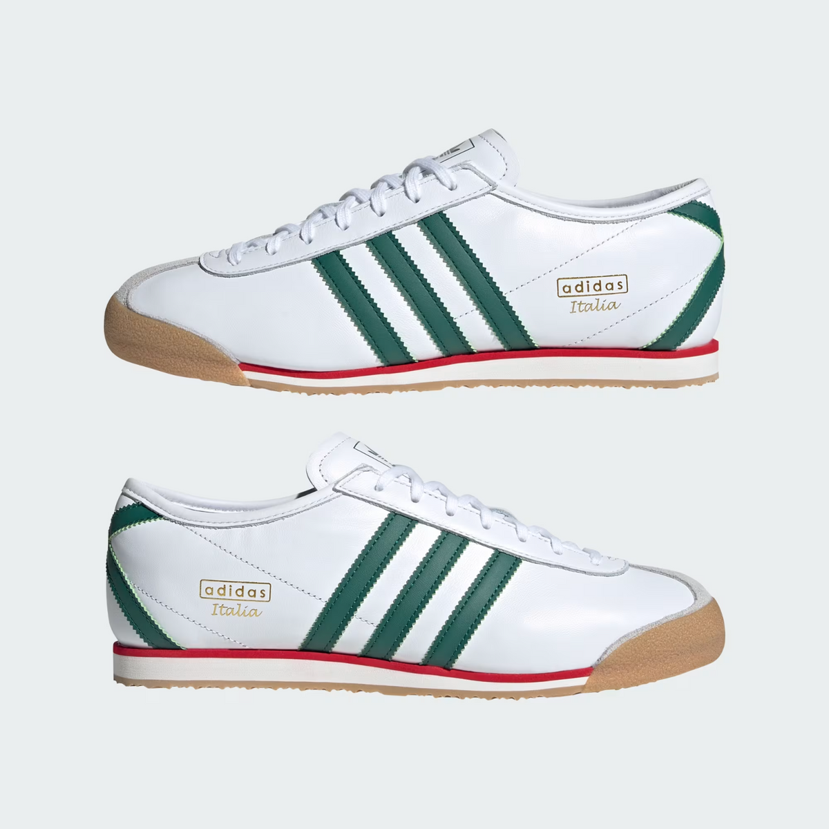 JS1325 adidas Originals Italia 70s Cloud White Collegiate Green Gum (Men's)