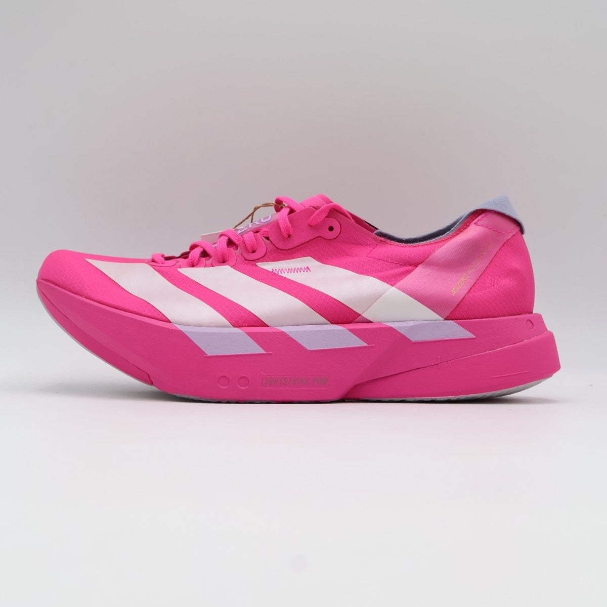 JR1269 adidas Adizero Adios Pro 4 Shock Pink Zero Metallic Aurora Plum (Men's)