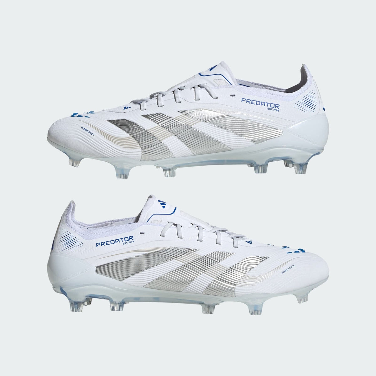 ID3879 adidas Predator Elite FG Cloud White Silver Metallic Bright Royal (Men's)