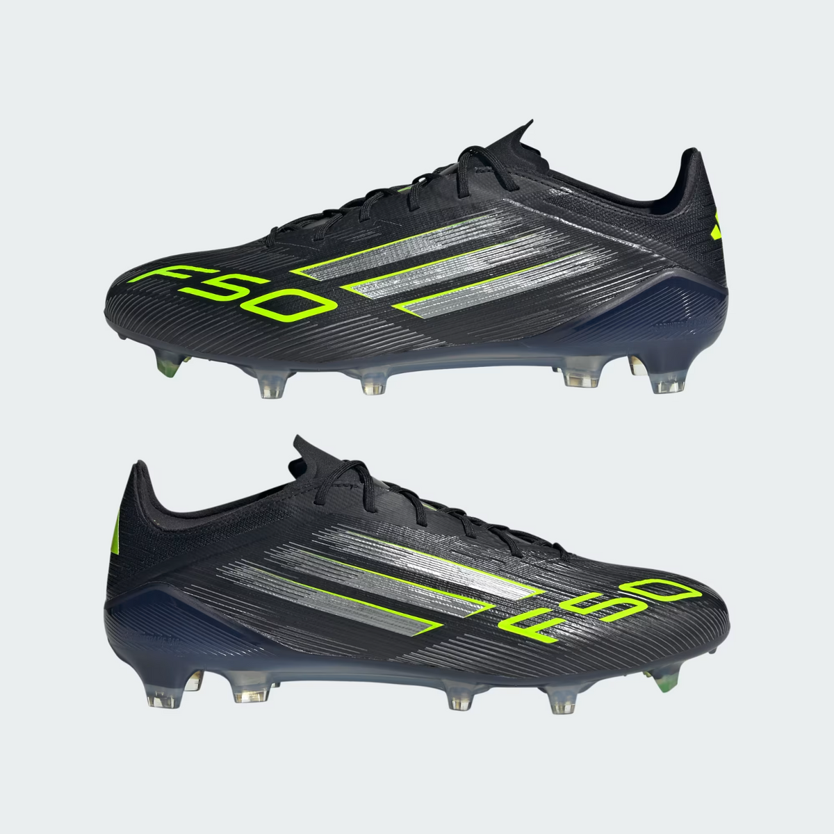 JH7616 adidas F50 Elite Firm Ground Boots Core Black Iron Metallic  (Men's)