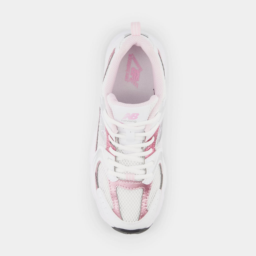 530 Grade School Running Shoes (White/Pink Sugar)