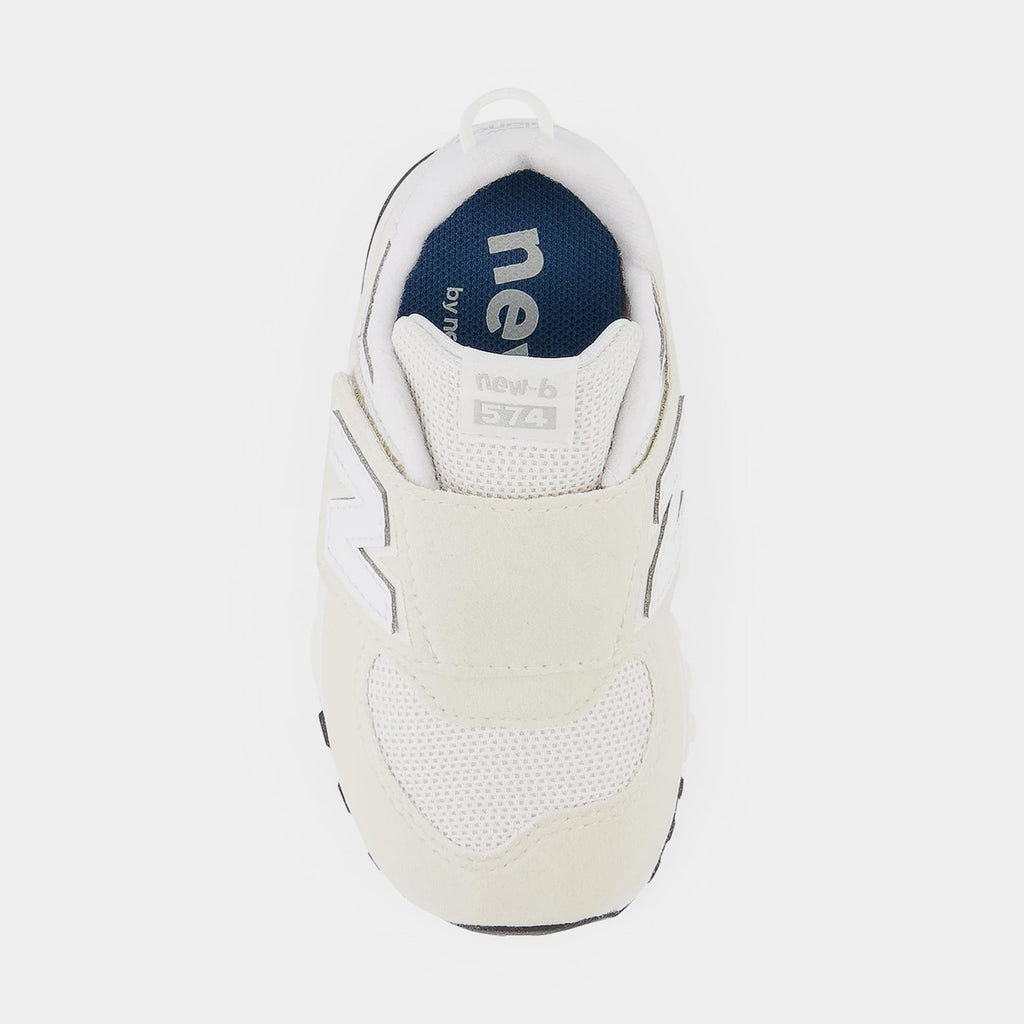 574 B Hook & Loop Infant Toddler Lifestyle Shoes (Nimbus Cloud/White)