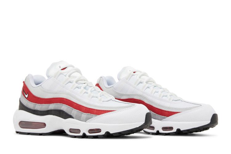 Nike Air Max 95 White Varsity Red Particle Gray