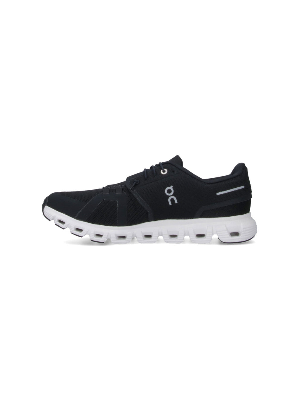Black Mesh Sneakers With Textured Rubber Sole