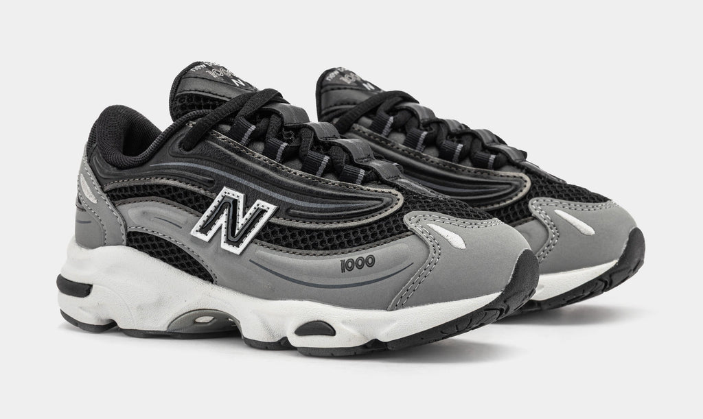1000 Preschool Running Shoes (Black/Grey)