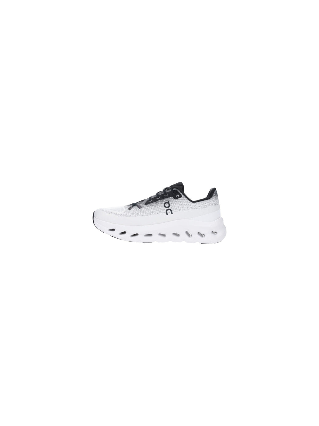 Cushioned White Sneakers With Sculpted Sole And Cut-Out Details