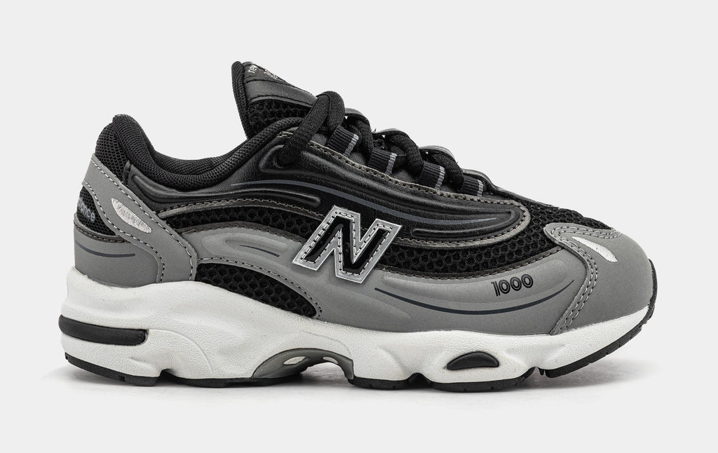 1000 Preschool Running Shoes (Black/Grey)