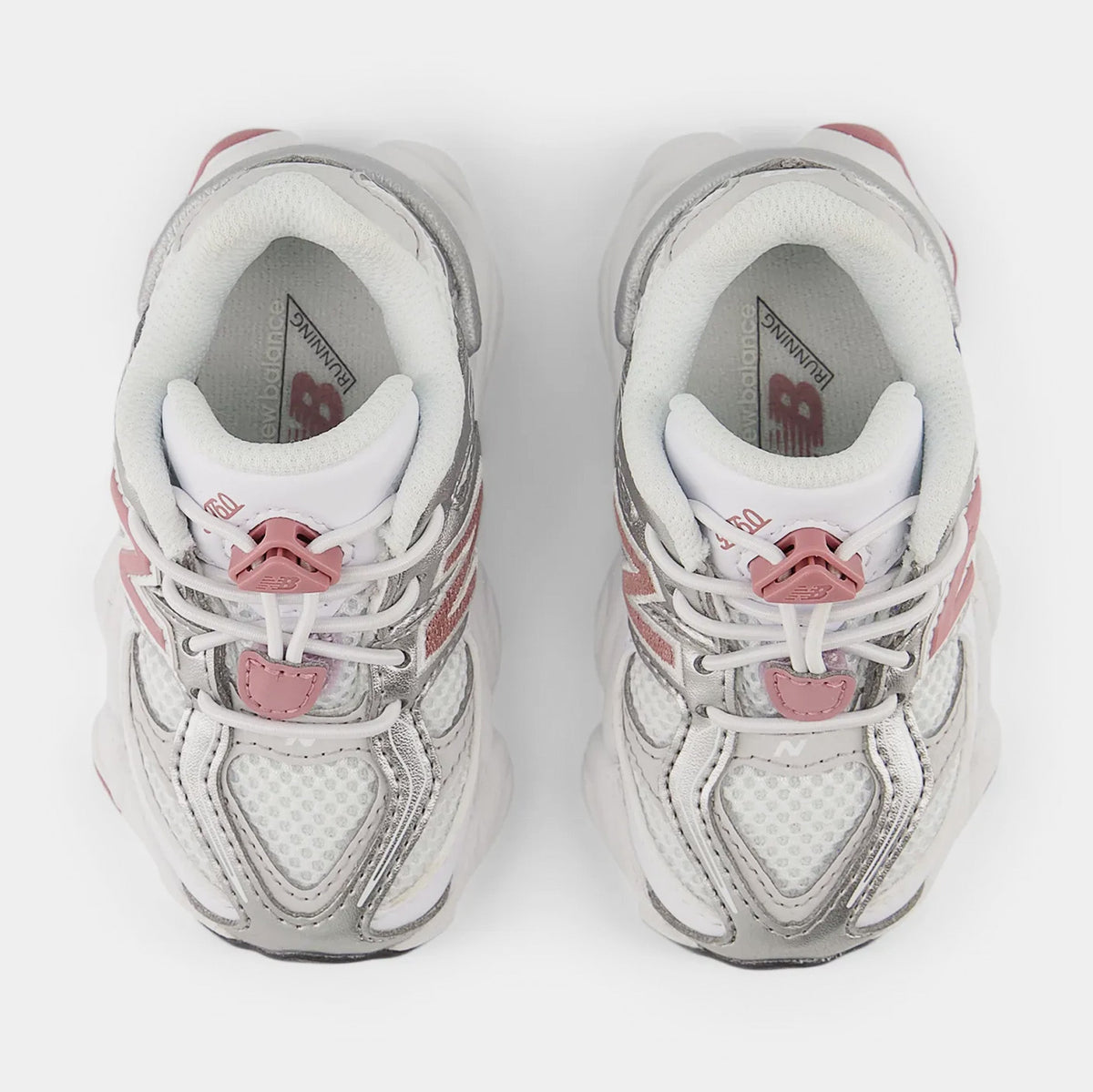 9060 Bungee Infant Toddler Lifestyle Shoes (New Balance White/Rosewood)