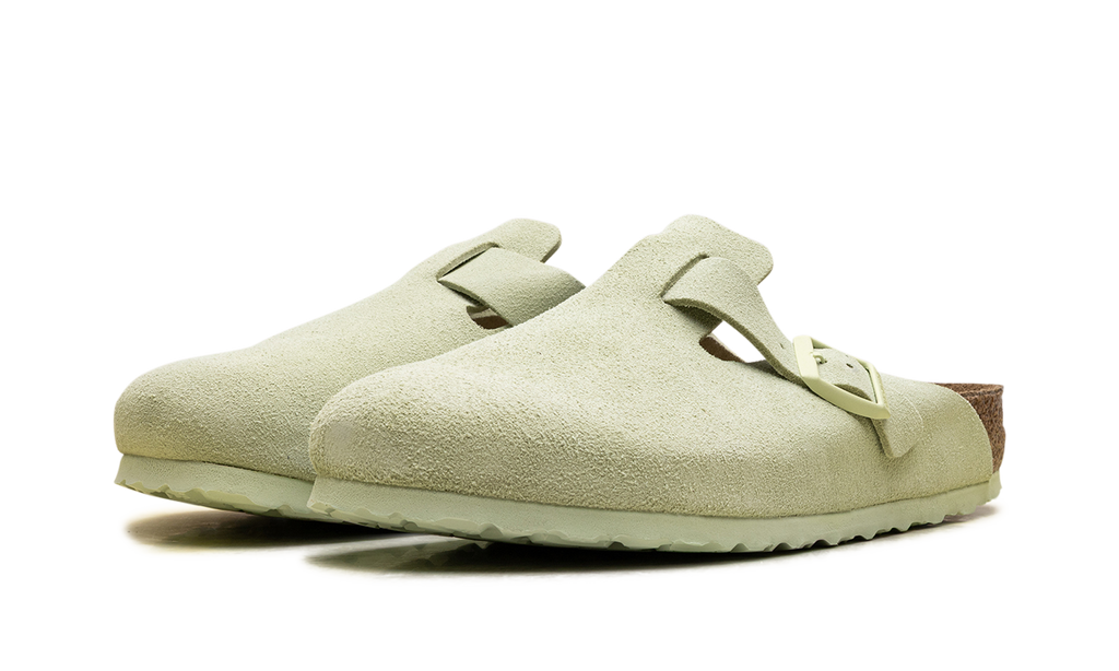 Boston Soft Footbed Suede Leather "Faded Lime" 1027648